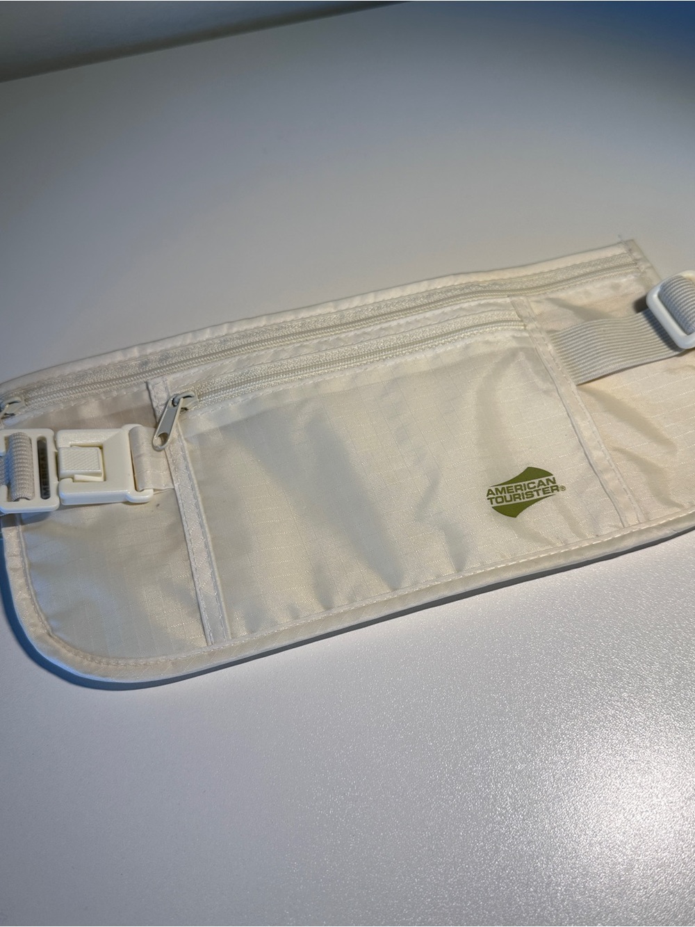 American Tourister Cream Hidden Travel Waist Bag